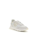 Zoe Calf Leather And Mesh Athletic Sneakers