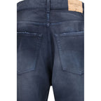 Cotton Wide-Leg Denim Jeans