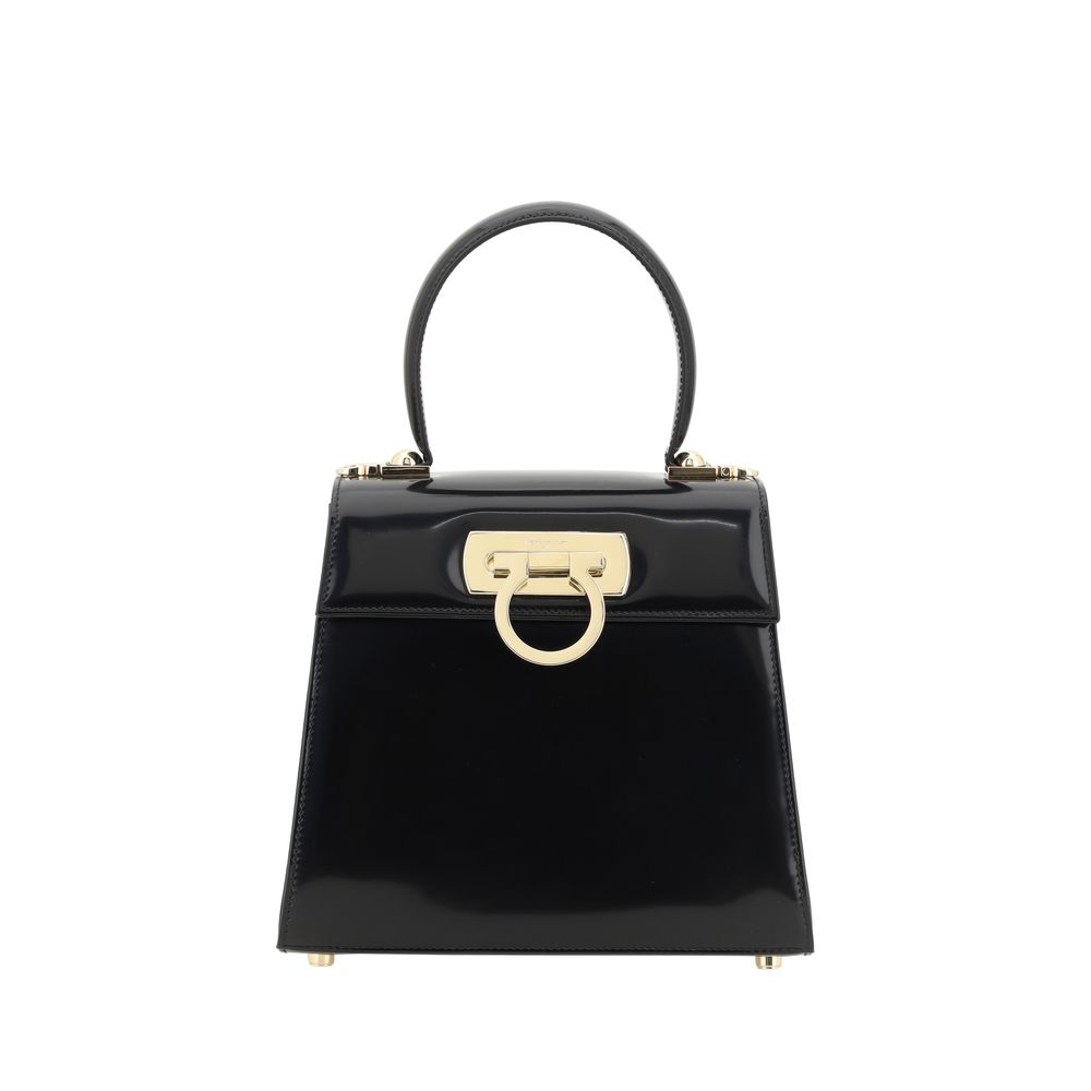 Black Calf Leather Handbag