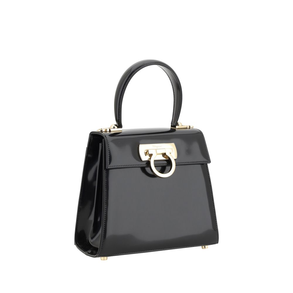 Black Calf Leather Handbag