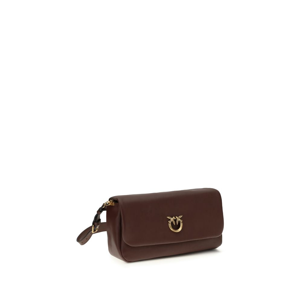 Brown Calf Leather Baguette Soft Shoulder Bag
