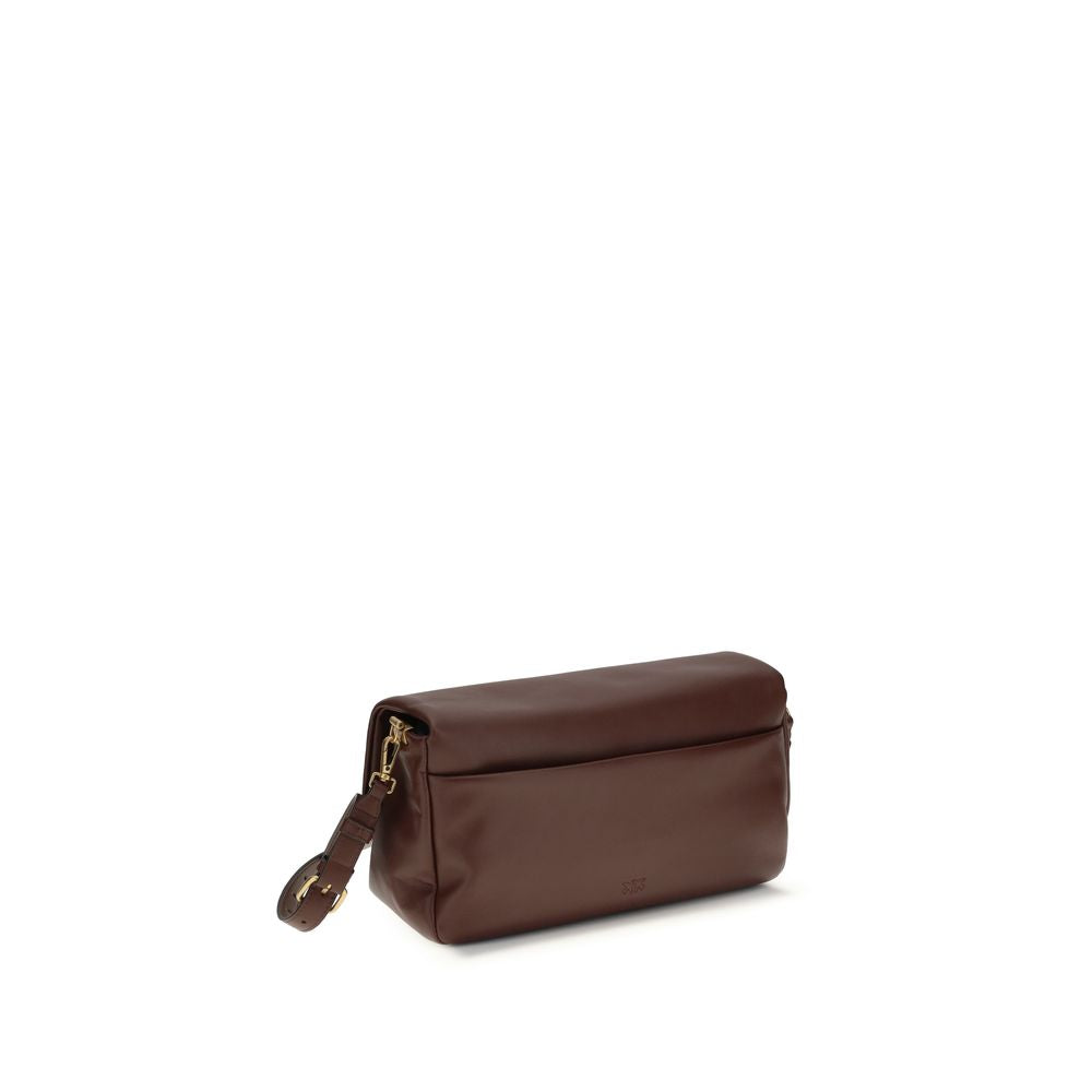 Brown Calf Leather Baguette Soft Shoulder Bag