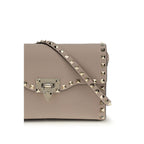 Small Grained Calf Leather Rockstud Shoulder Bag