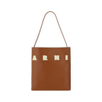 Brown Calf Leather Shoulder Bag