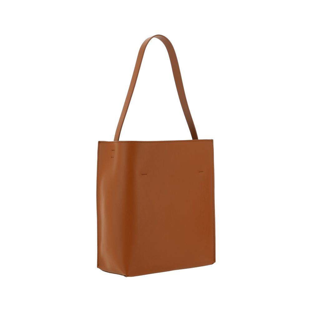 Brown Calf Leather Shoulder Bag