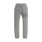 Gray Striped Cotton Joggers