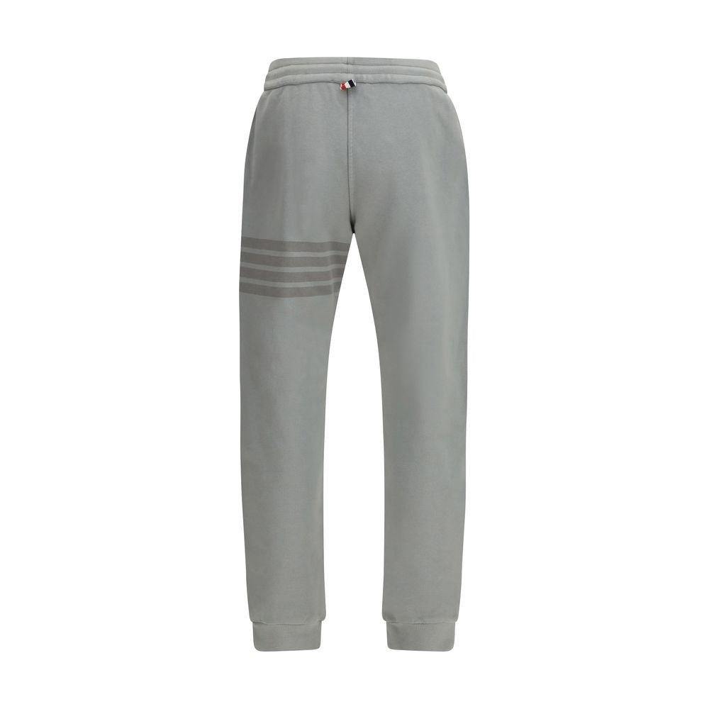 Gray Striped Cotton Joggers