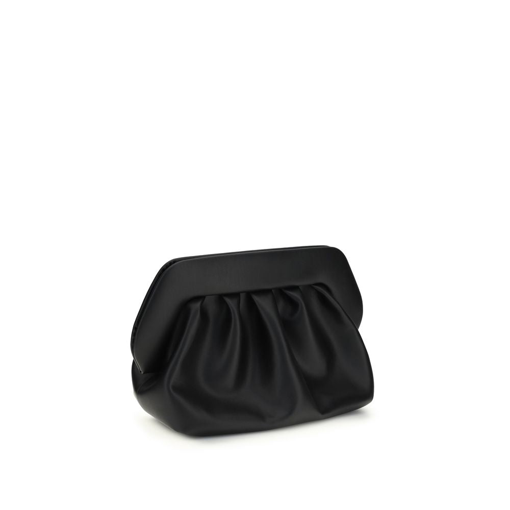 Black Vegan Leather Bios Clutch Bag