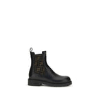 Calf Leather FF Motif Ankle Boots