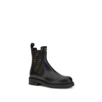 Calf Leather FF Motif Ankle Boots