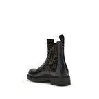 Calf Leather FF Motif Ankle Boots
