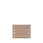 Calf Leather Rockstud Card Holder