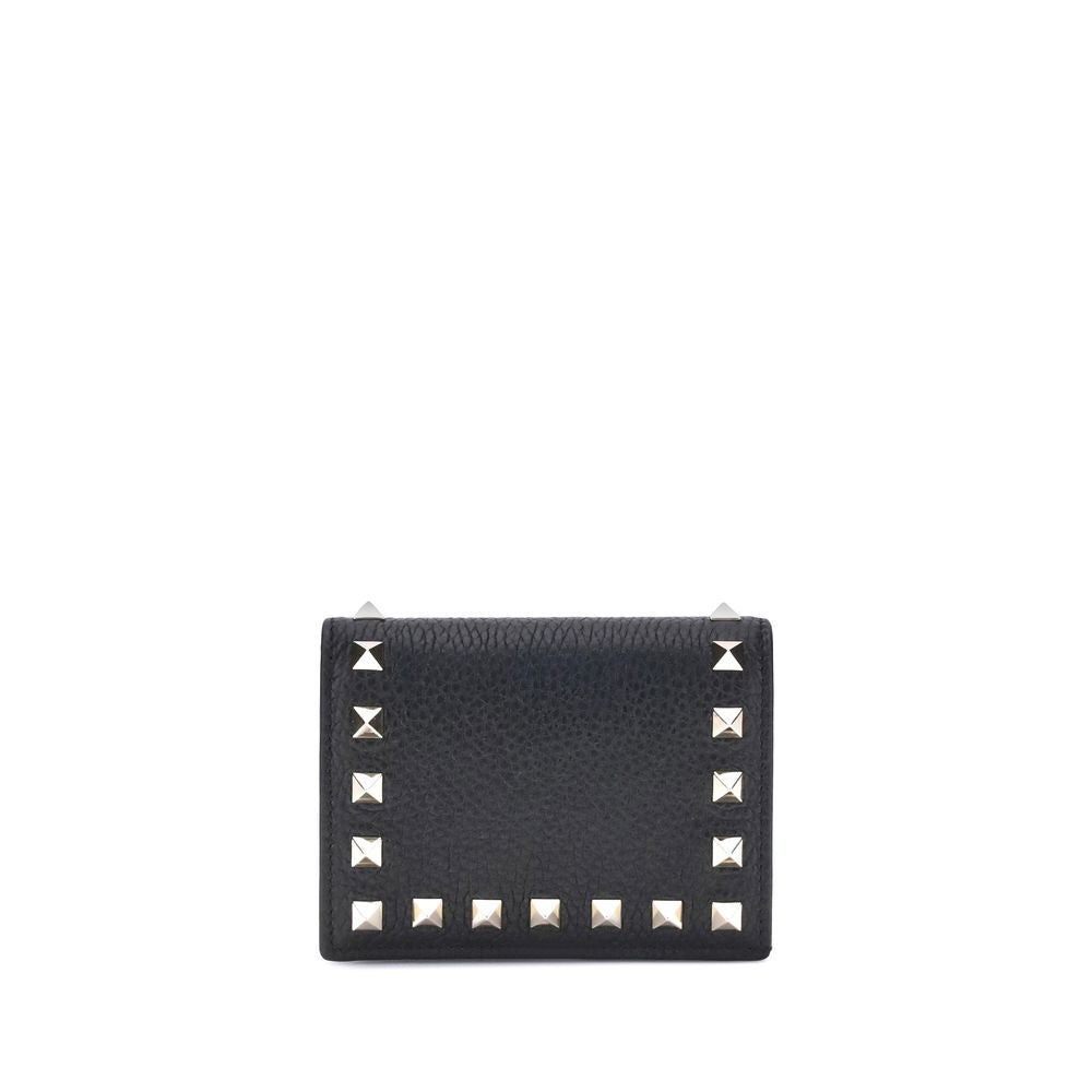 Rockstud Calf Leather Bifold Wallet