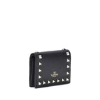 Rockstud Calf Leather Bifold Wallet