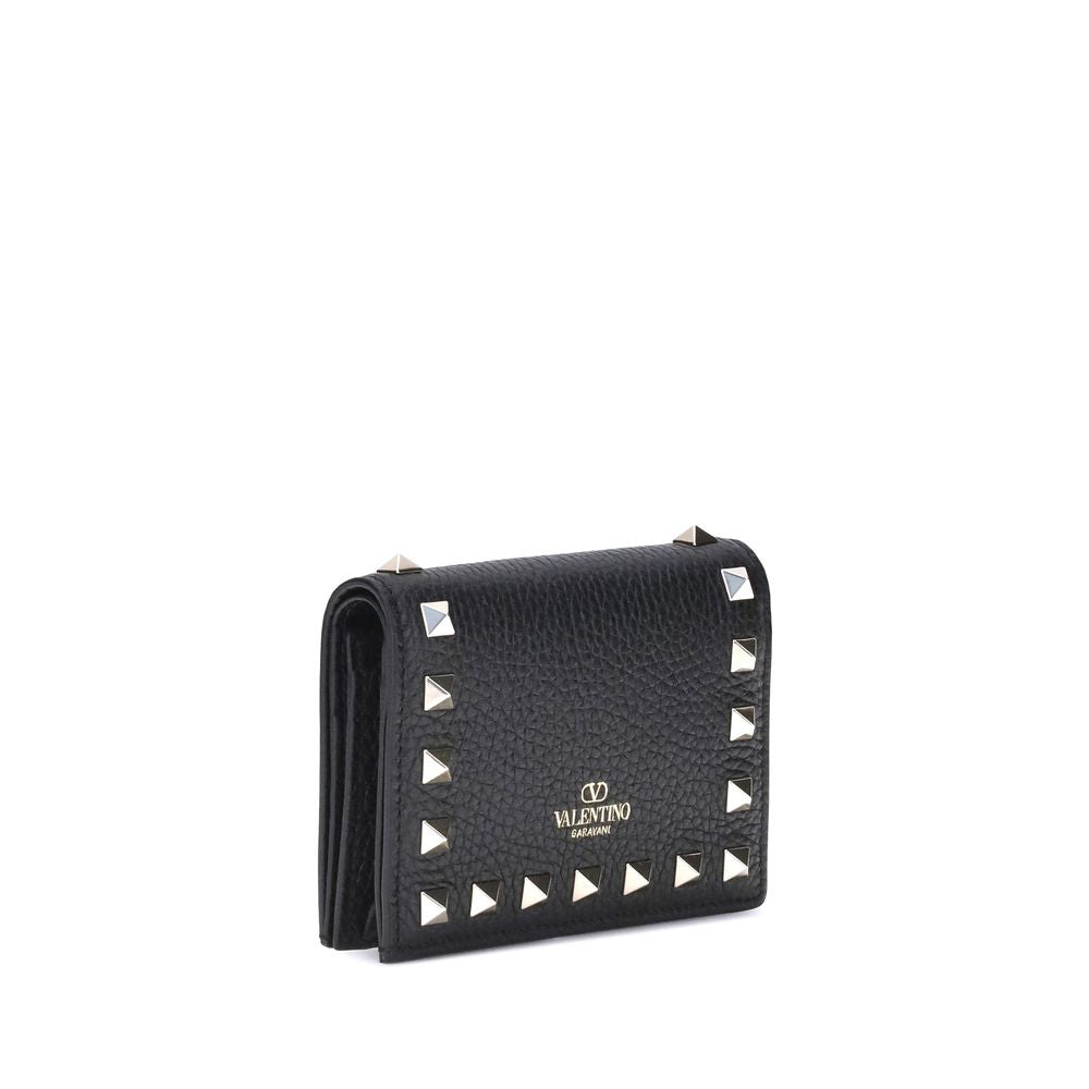Rockstud Calf Leather Bifold Wallet