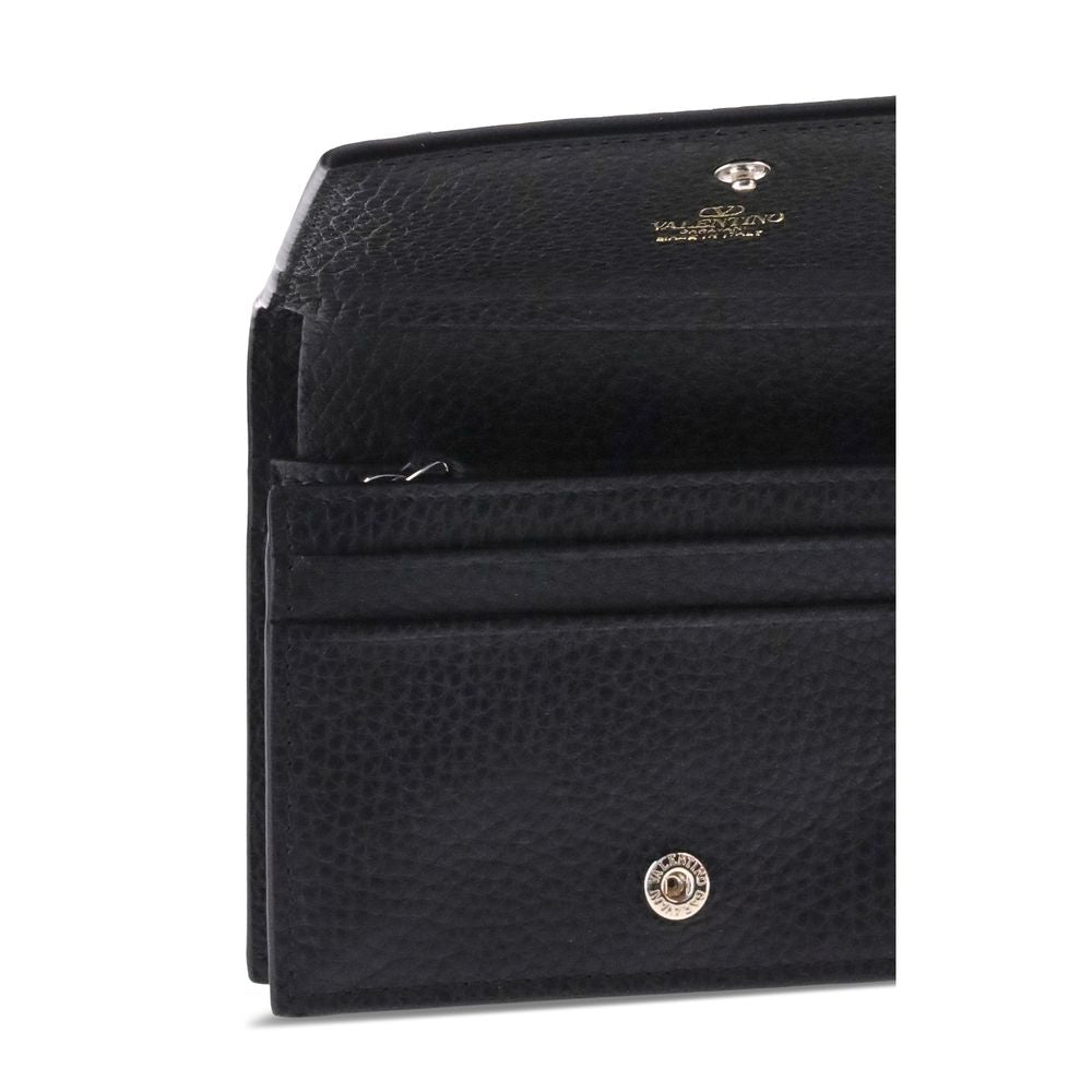 Rockstud Calf Leather Bifold Wallet