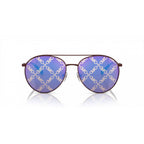 Brown Metal Sunglasses