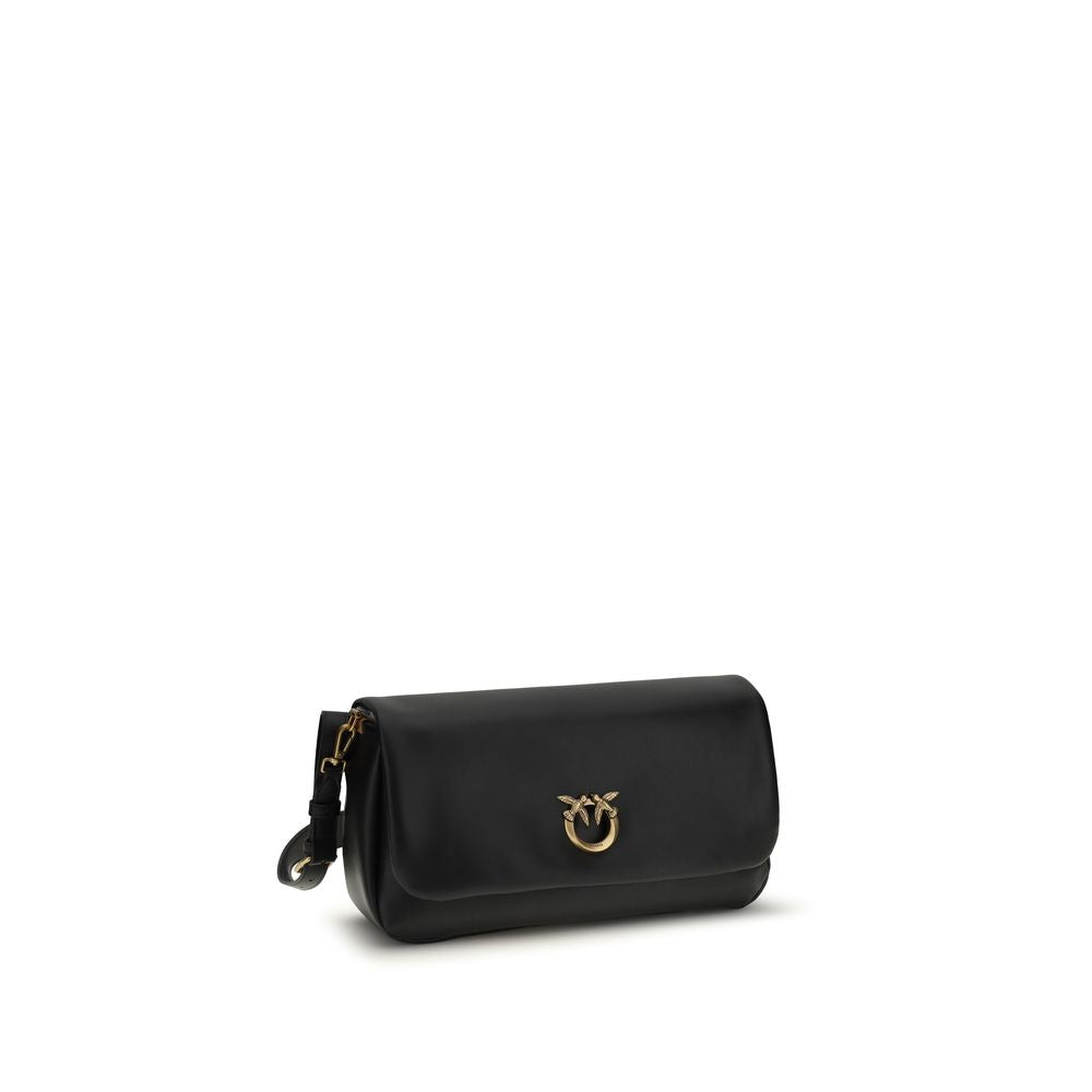Baguette Soft Shoulder Bag In Black Calf Leather