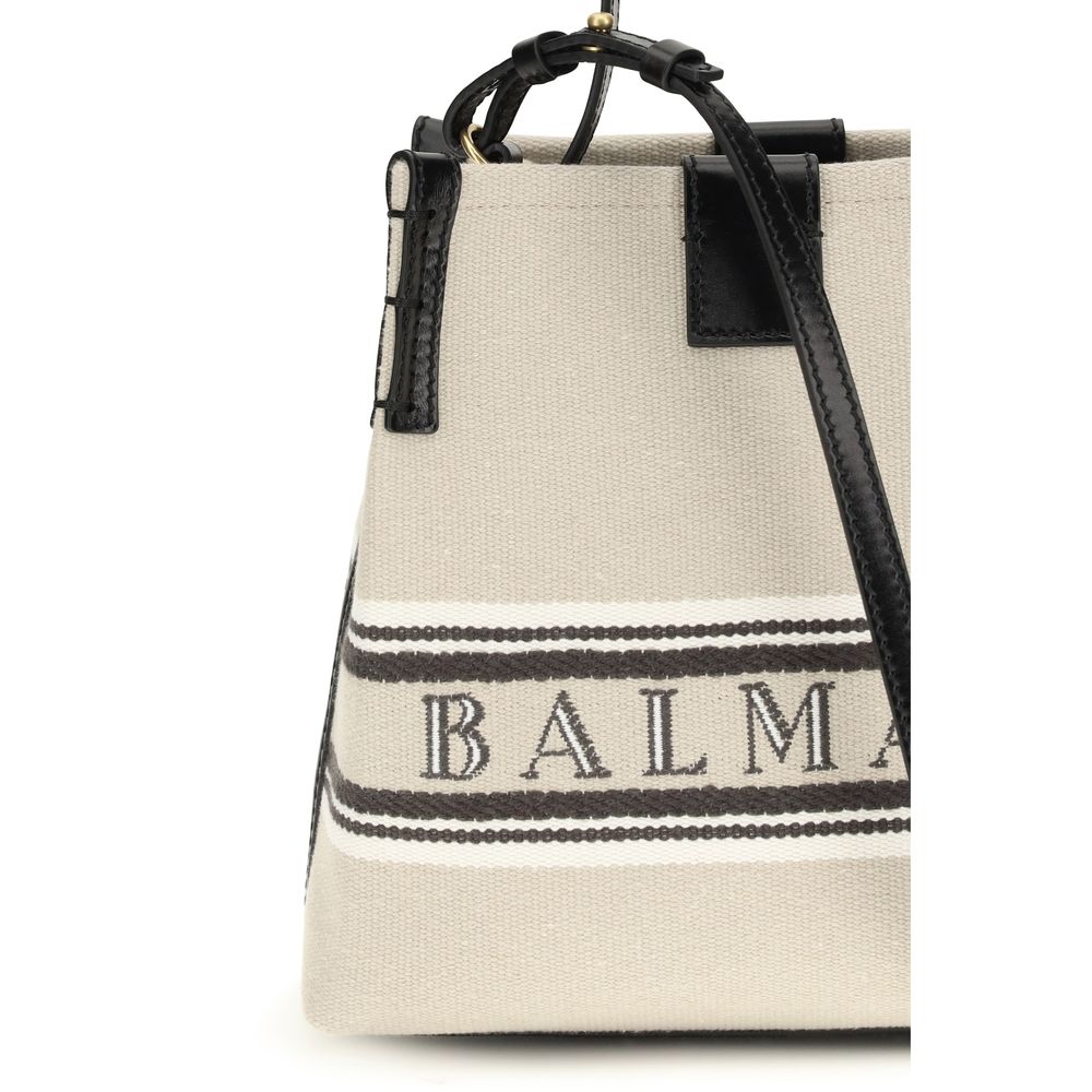 Beige Cotton Release Bucket Bag