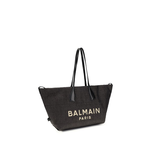 Track Shoulder Bag in Raffia and Calf Leather