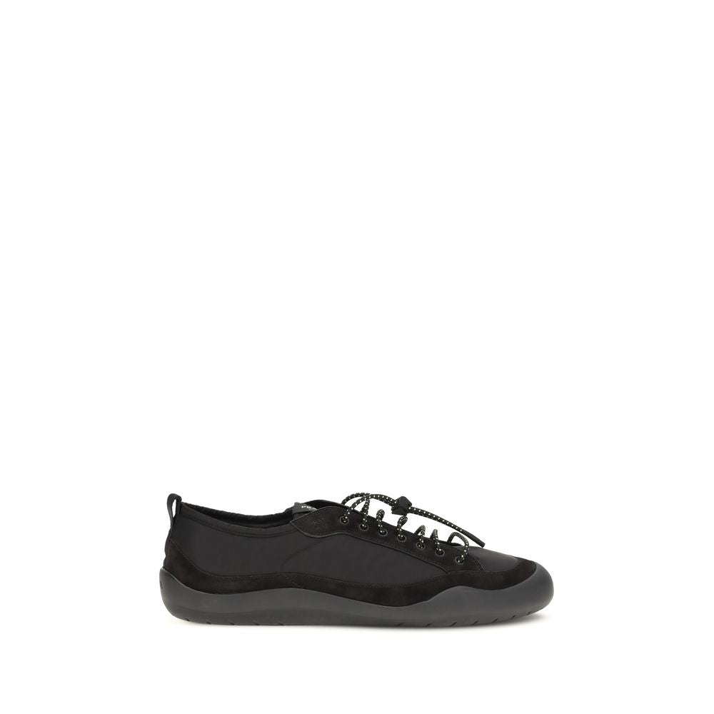 Recycled Polyamide & Calf Leather Athletic Sneakers