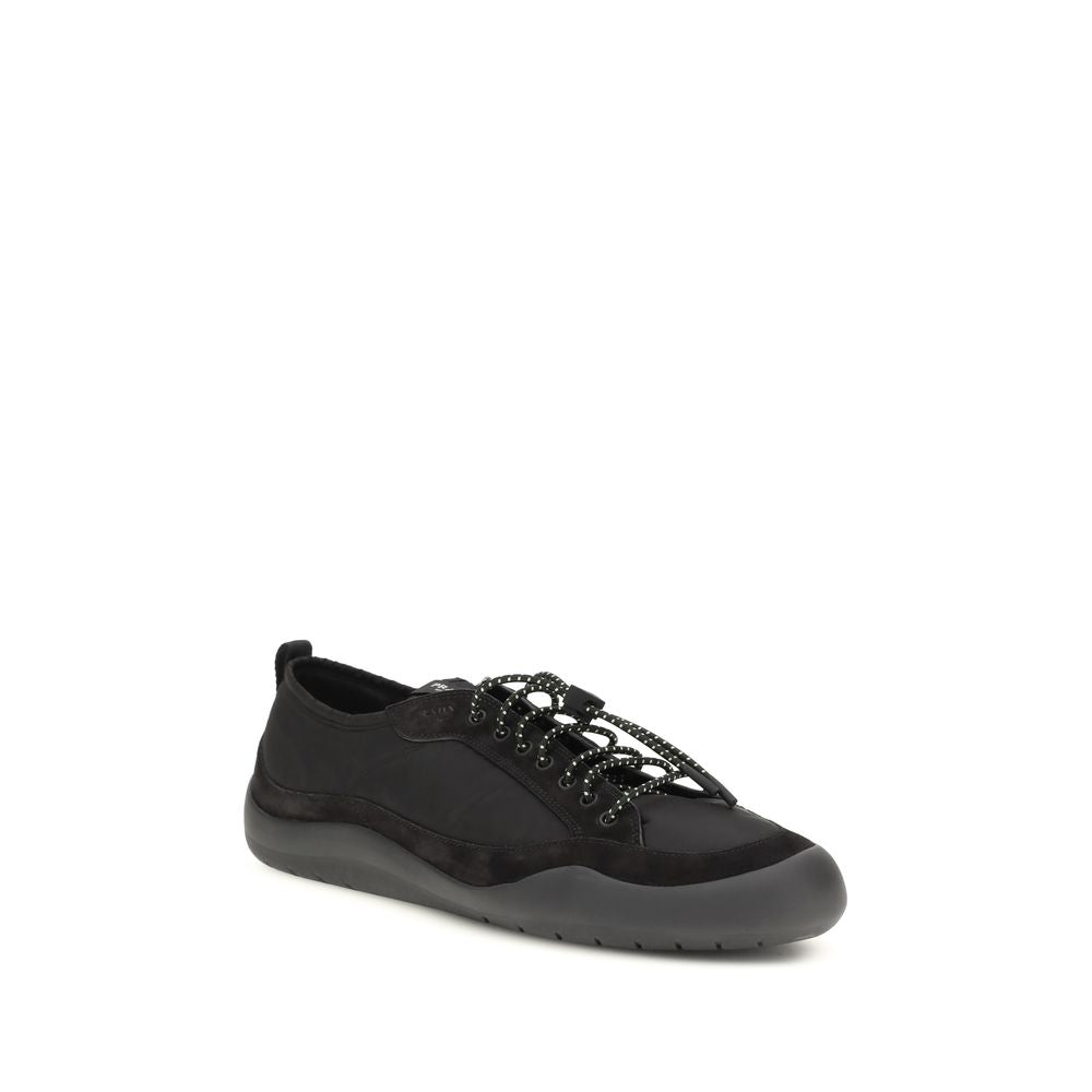 Recycled Polyamide & Calf Leather Athletic Sneakers