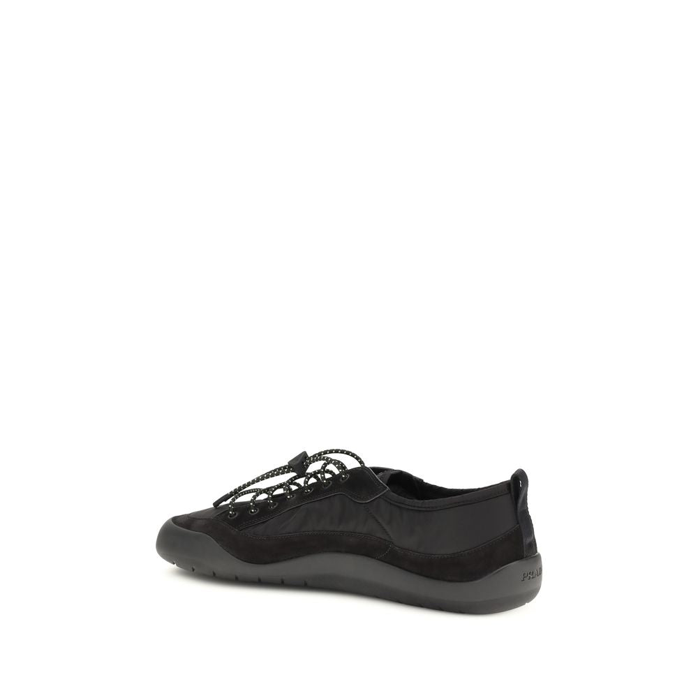 Recycled Polyamide & Calf Leather Athletic Sneakers