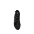 Recycled Polyamide & Calf Leather Athletic Sneakers