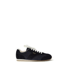 Two-Tone Suede & Fabric Calf Leather Sneakers