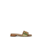 VLogo Signature Raffia Slide Sandals