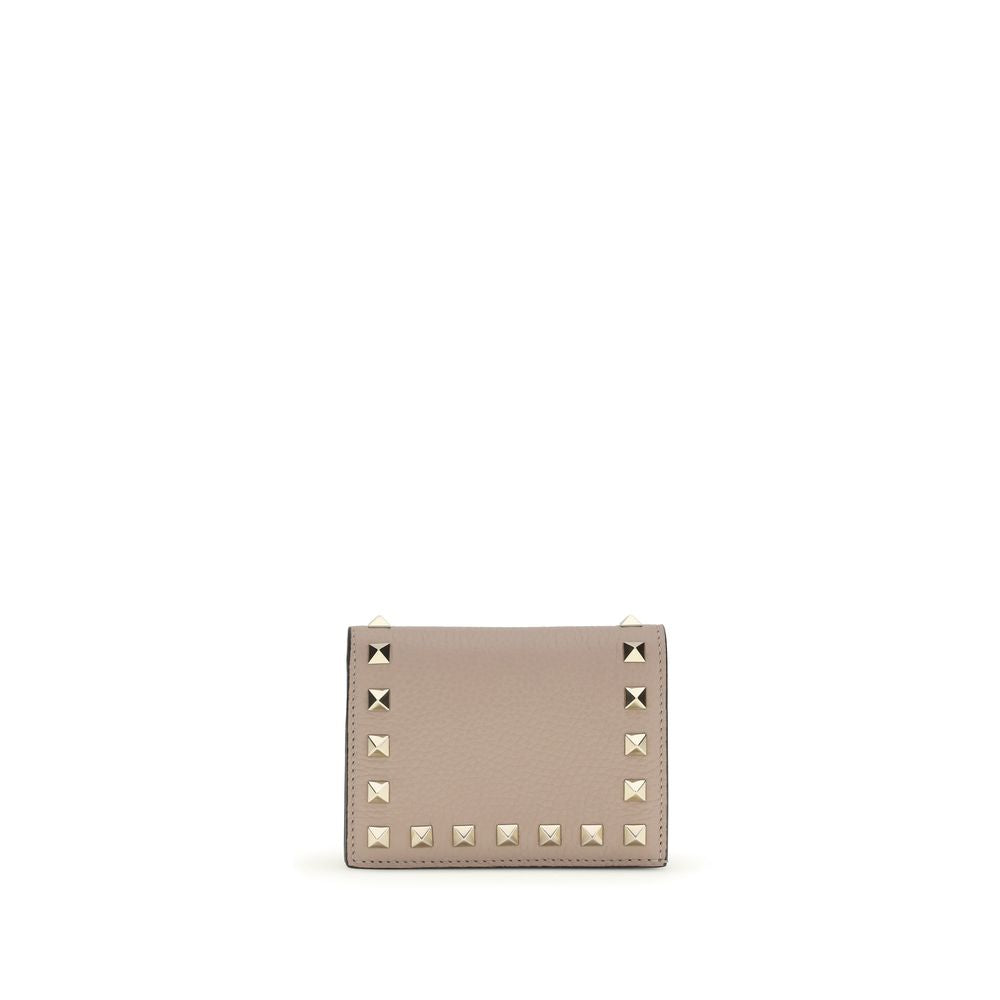 Rockstud Bifold Calf Leather Wallet