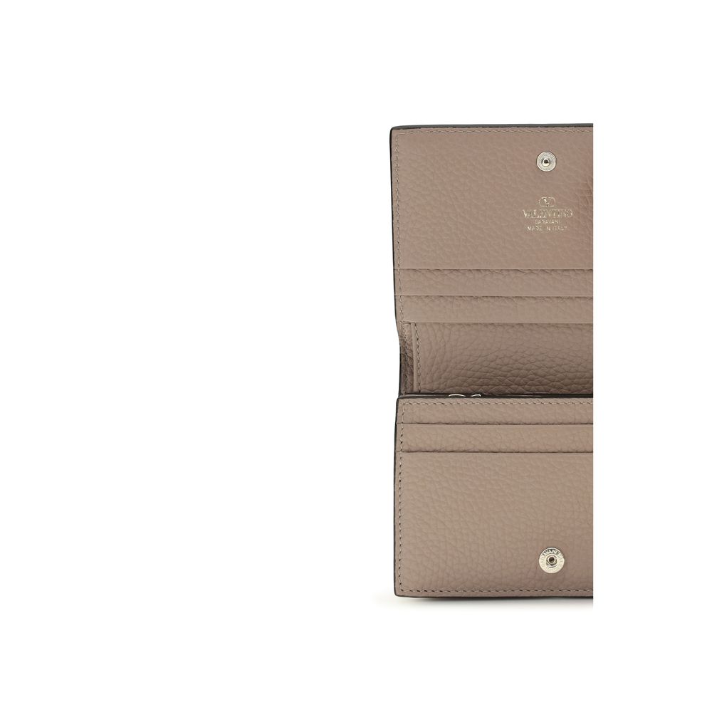 Rockstud Bifold Calf Leather Wallet