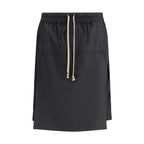 Black Kilt Bermuda Shorts