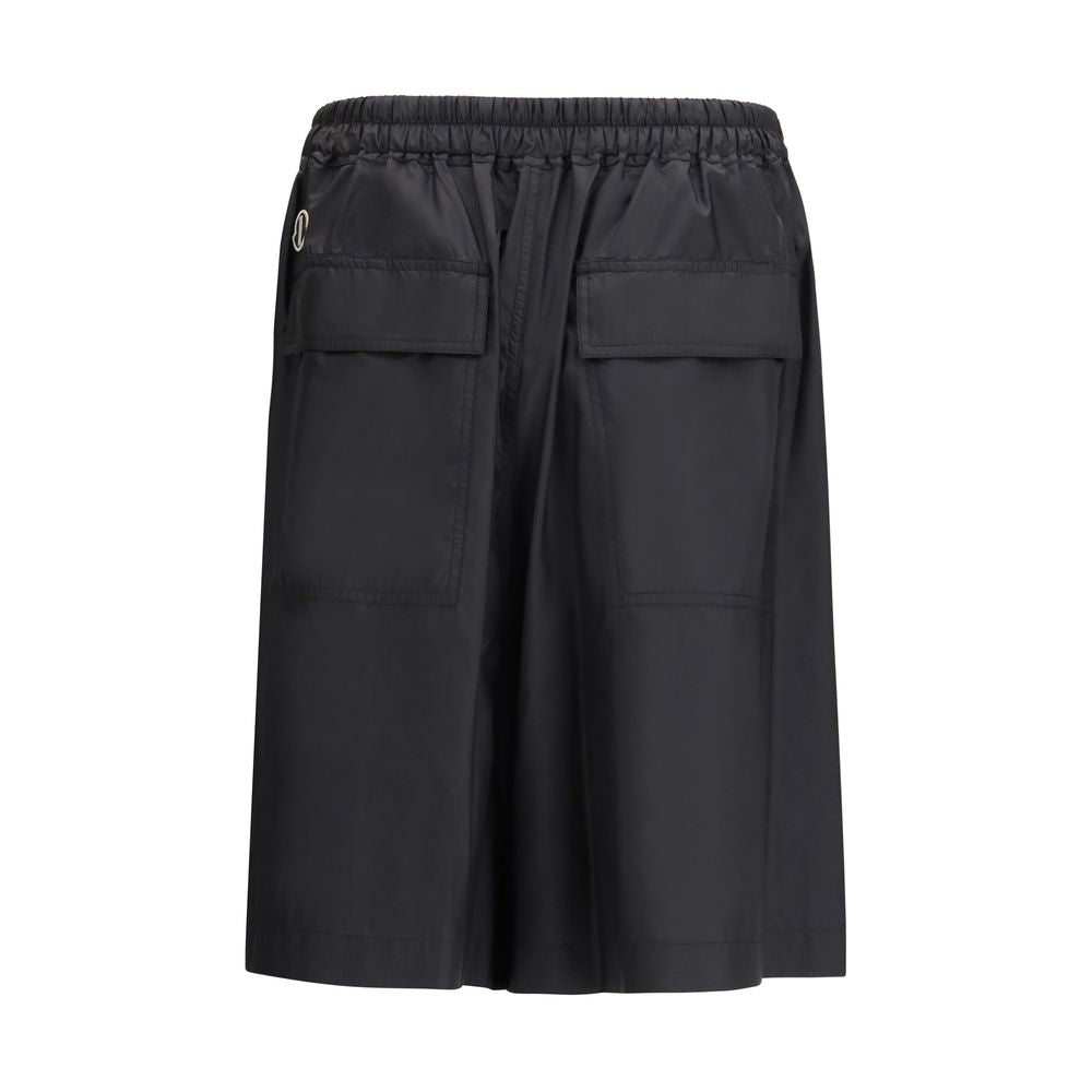 Black Kilt Bermuda Shorts