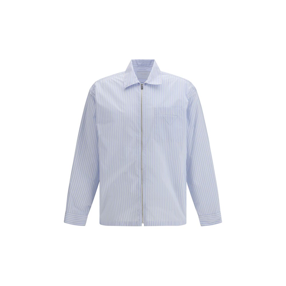 Blue Striped Polyamide Shirt