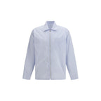 Blue Striped Polyamide Shirt