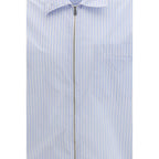 Blue Striped Polyamide Shirt