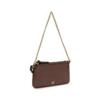 Mini Double Bag In Brown Calf Leather