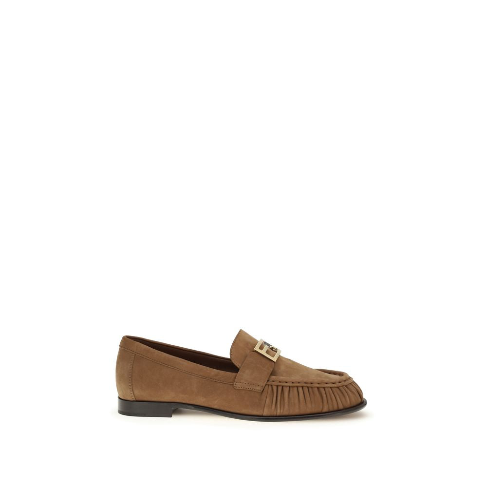 Brown Suede Slip-On Loafers