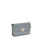 Small Grained Calfskin Rockstud Shoulder Bag