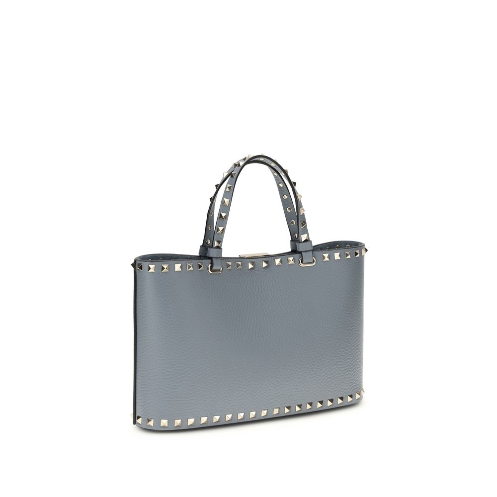 Small Rockstud Calf Leather Tote