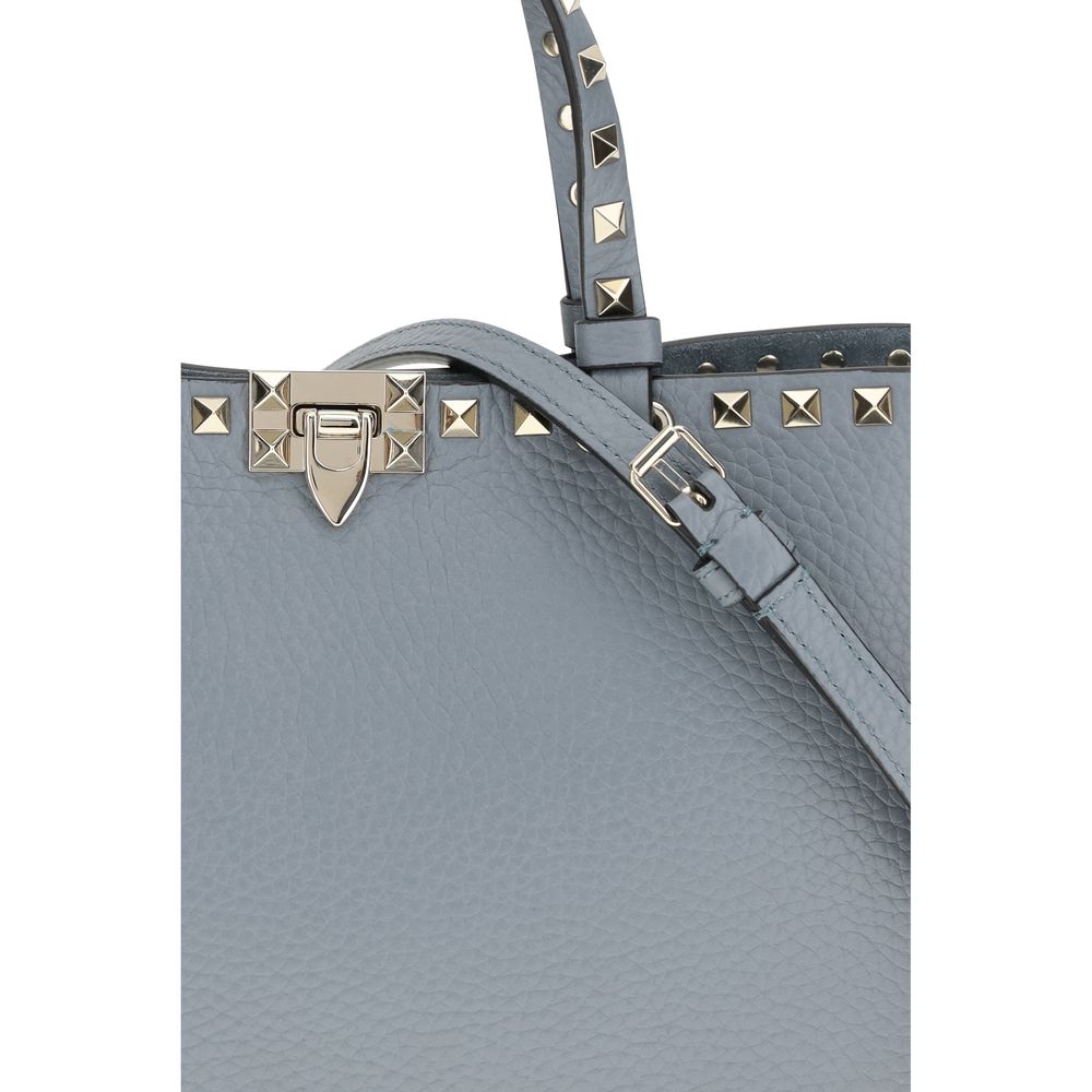 Small Rockstud Calf Leather Tote