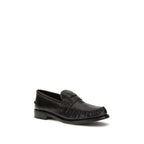 Vintage-Effect Calfskin Slip-On Loafers