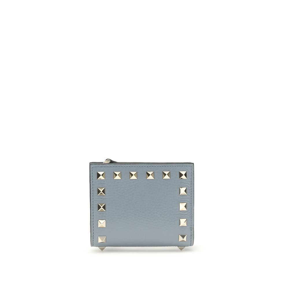 Rockstud Grained Leather Wallet