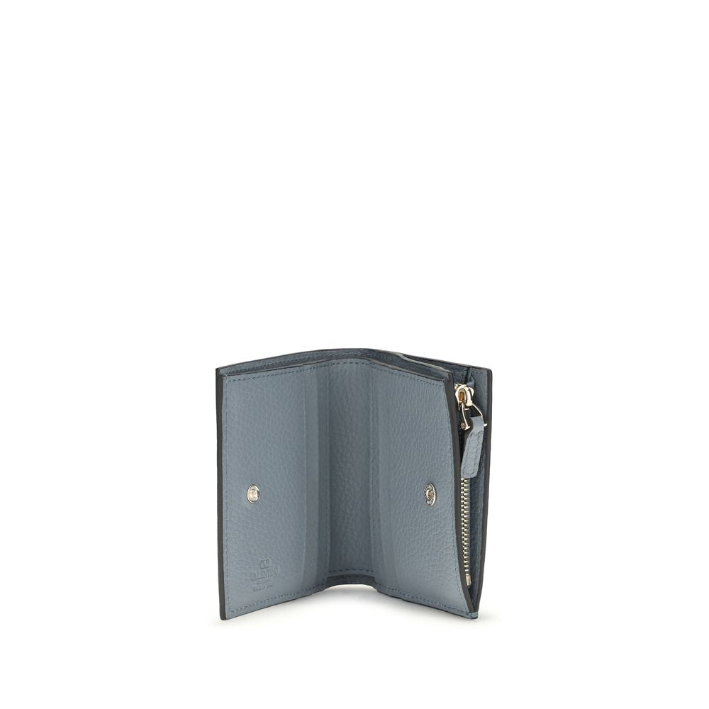 Rockstud Grained Leather Wallet