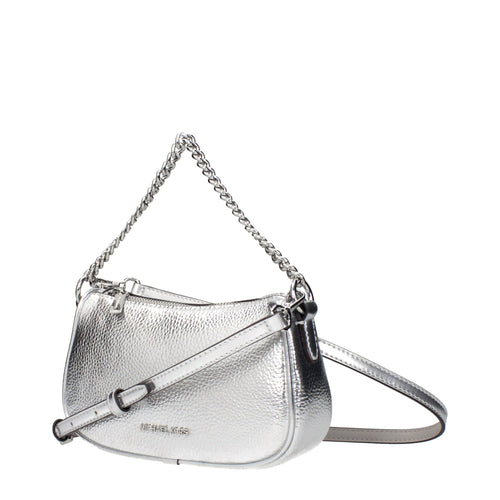 Silver Leather Handbag