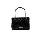 Large Quilted Polyurethane Matelassé Handbag