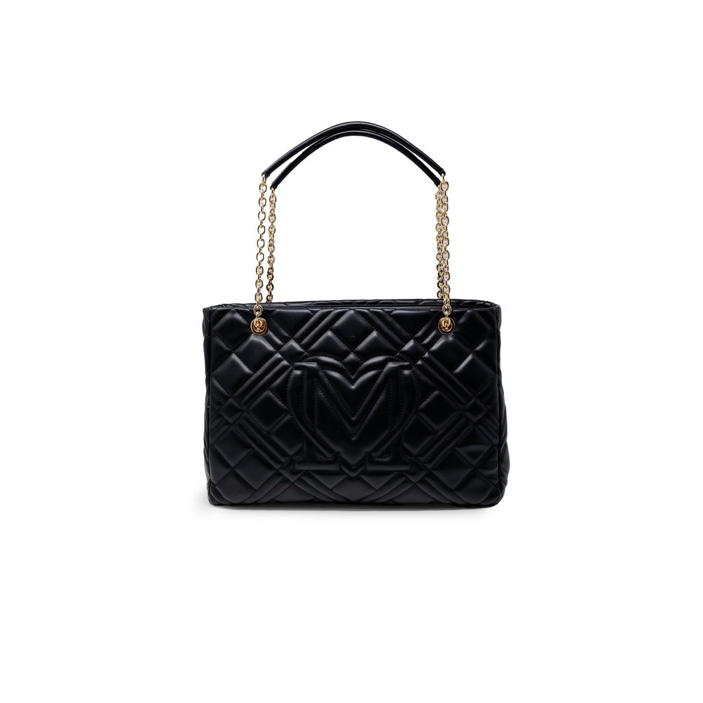 Large Quilted Polyurethane Matelassé Handbag