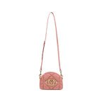 Small Suede Leather Quilted Handbag