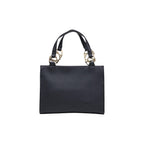 Medium Polyurethane Handbag With Geometric Gold-Tone Detail